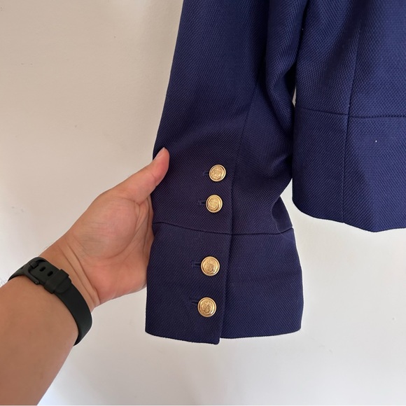 BROOKS BROTHERS Navy Double Breasted Twill Coat 12 - Picture 4 of 7